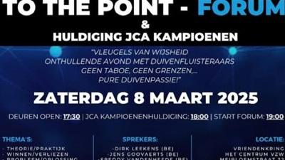 “To The Point” FORUM & Huldiging JCA kampioenen zat 8/03