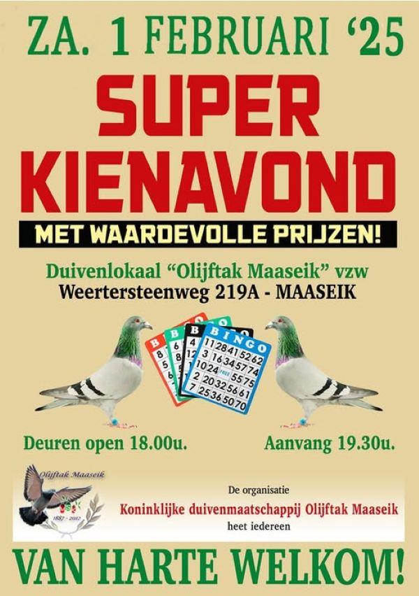 Super Kienavond MAASEIK zat 1 feb