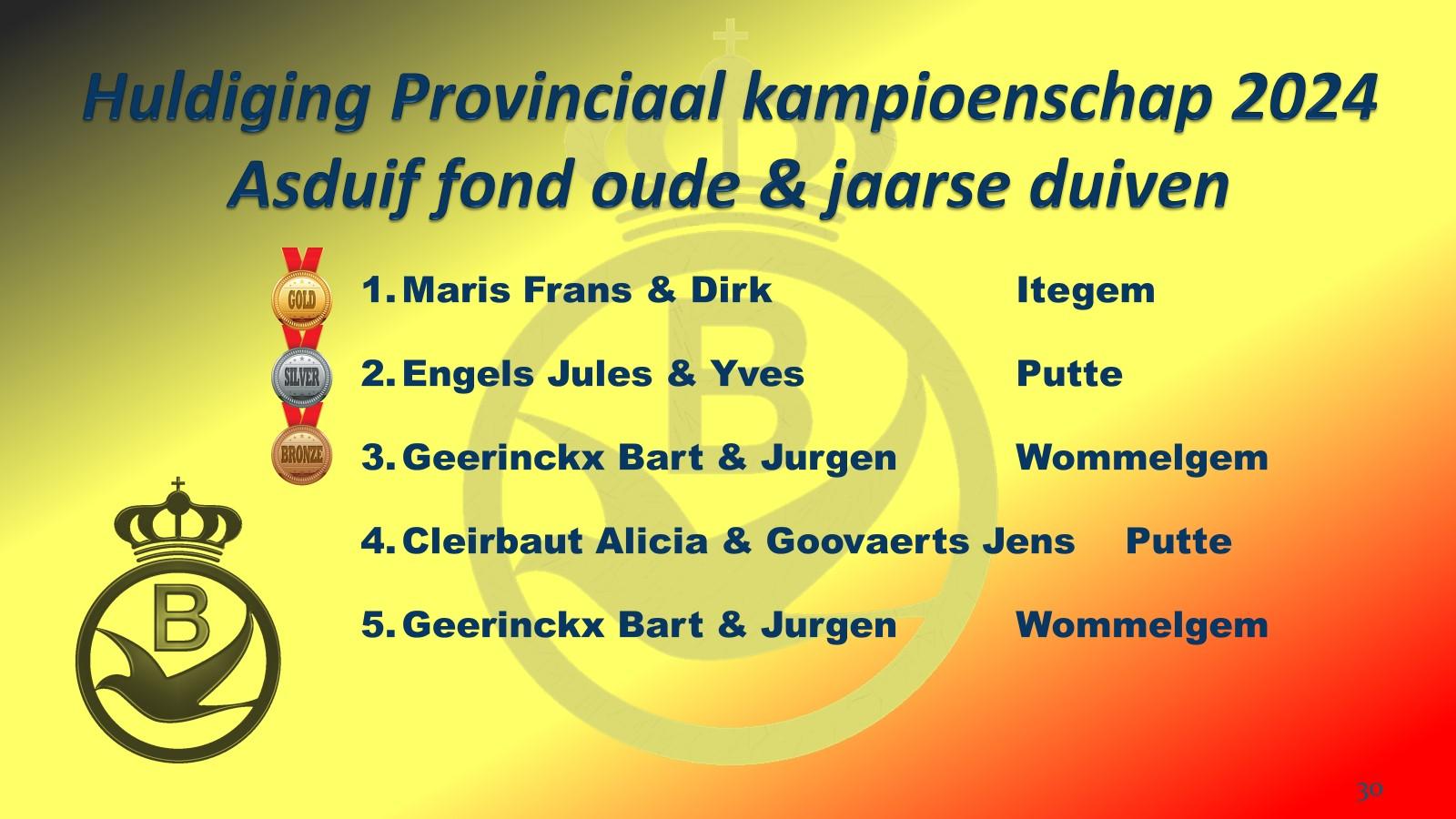 PE Antwerpen Provinciale Kampioenschappen 24 Fond