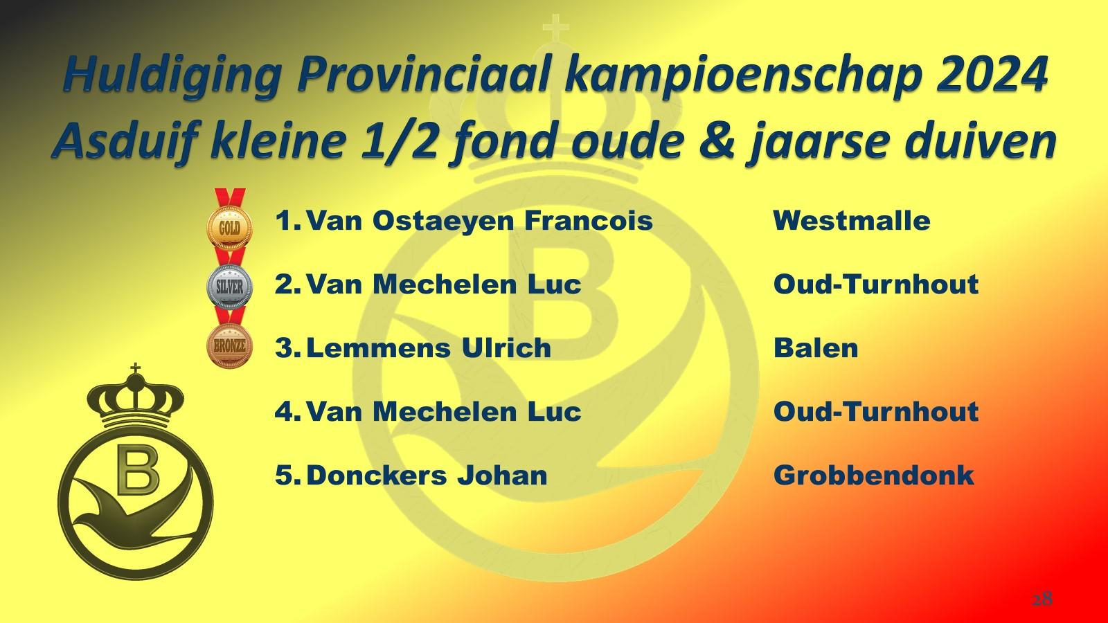 PE Antwerpen Provinciale Kampioenschappen 24 Kleine Halve Fond