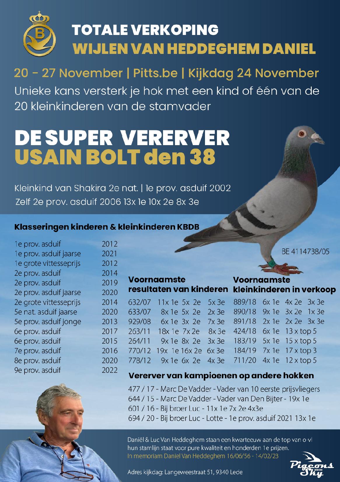 Aankomende veiling: TOTALE VERKOOP Wijlen Daniël Van Heddeghem