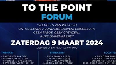 TO THE POINT Duivenforum JCA zat 9 ma