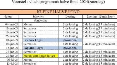 PE Antwerpen Vluchtprogramma halve fond 2024