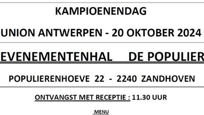 Kampioenendag UNION ANTWERPEN zon 20 okt