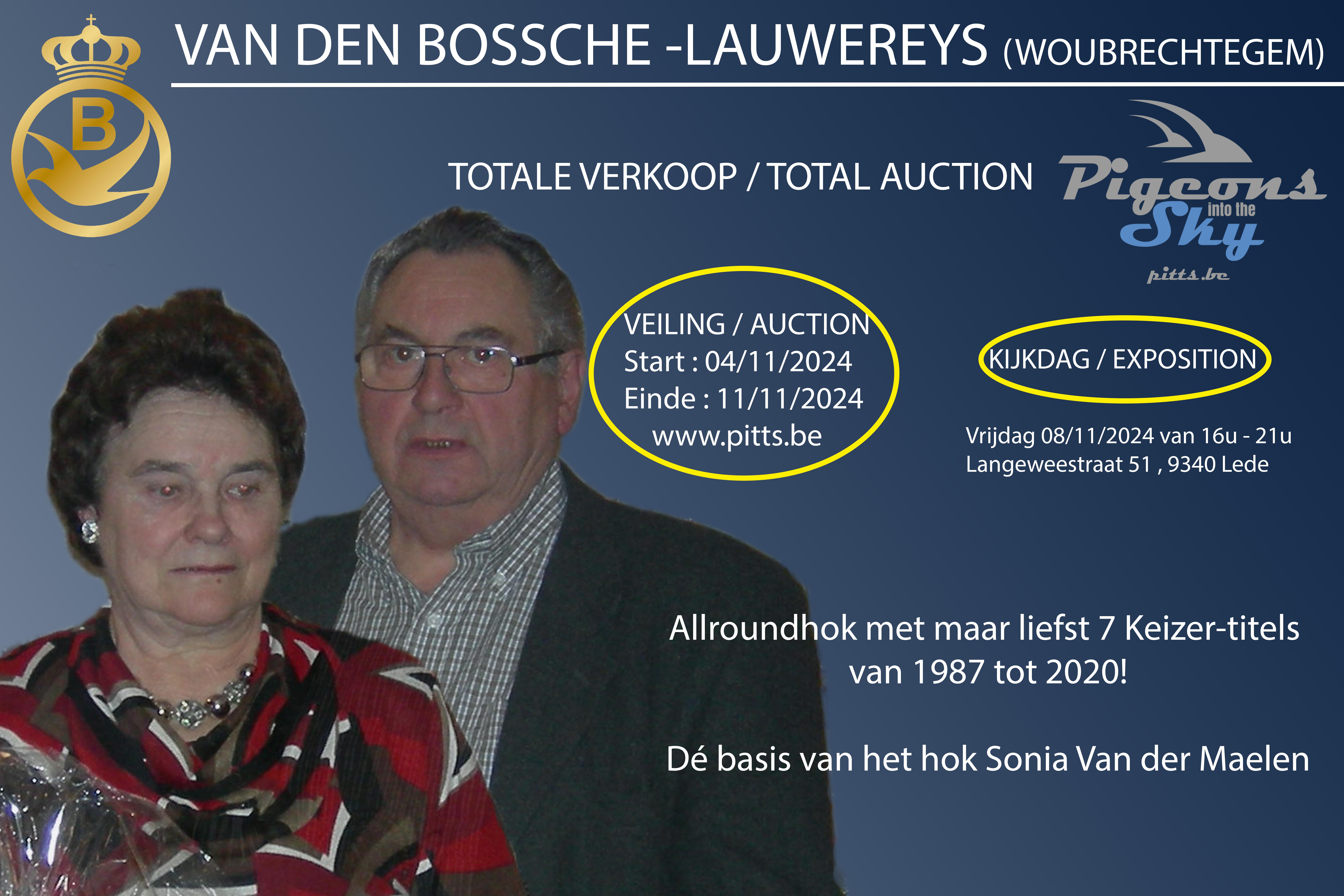 Aankomende veiling: TOTALE VERKOOP Van den Bossche-Lauwereys