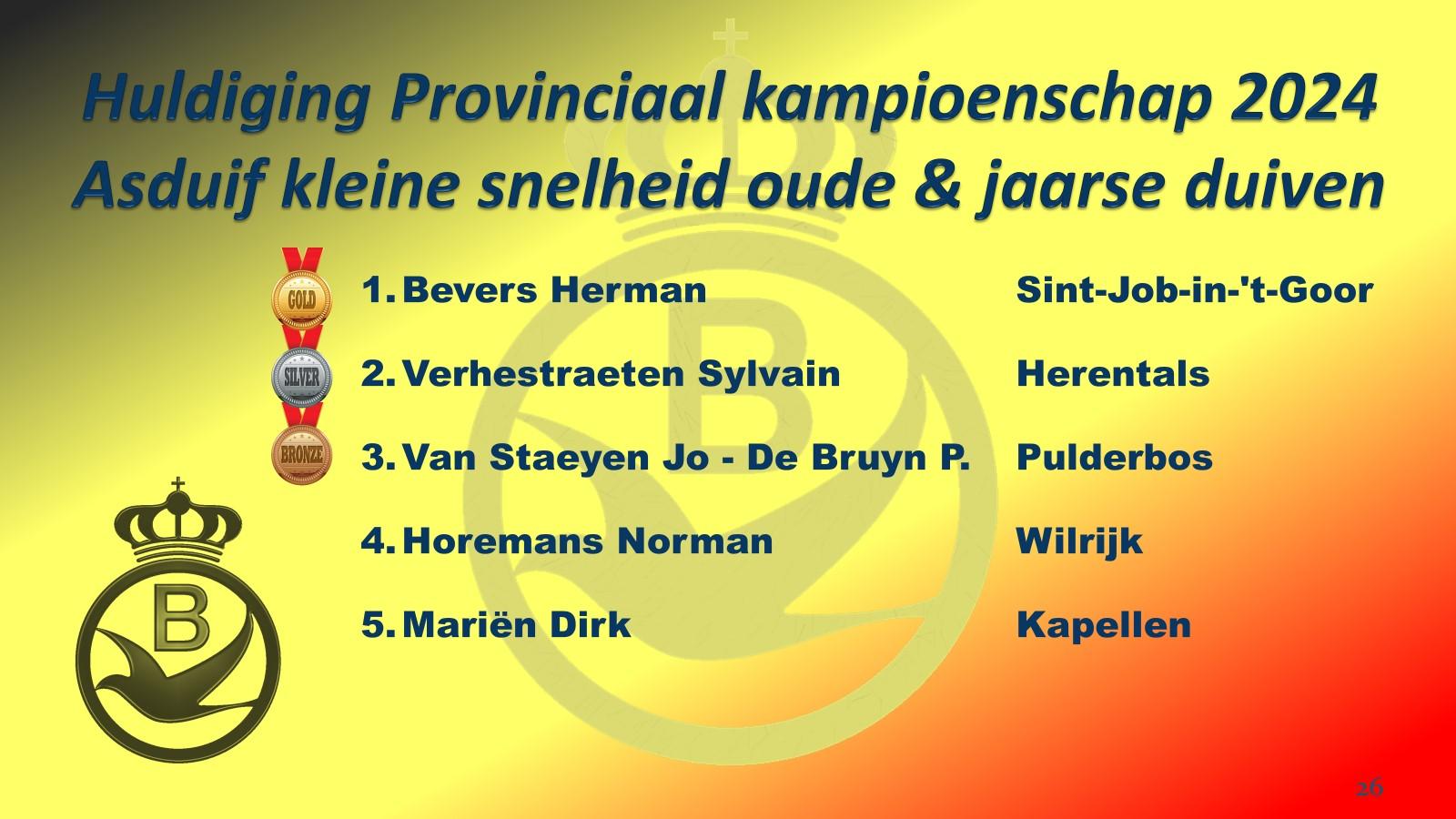 PE Antwerpen Provinciale Kampioenschappen 24 Kleine Snelheid