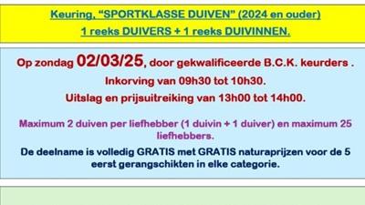 Denderbond NINOVE Keuring Sportklasse zon 2/03