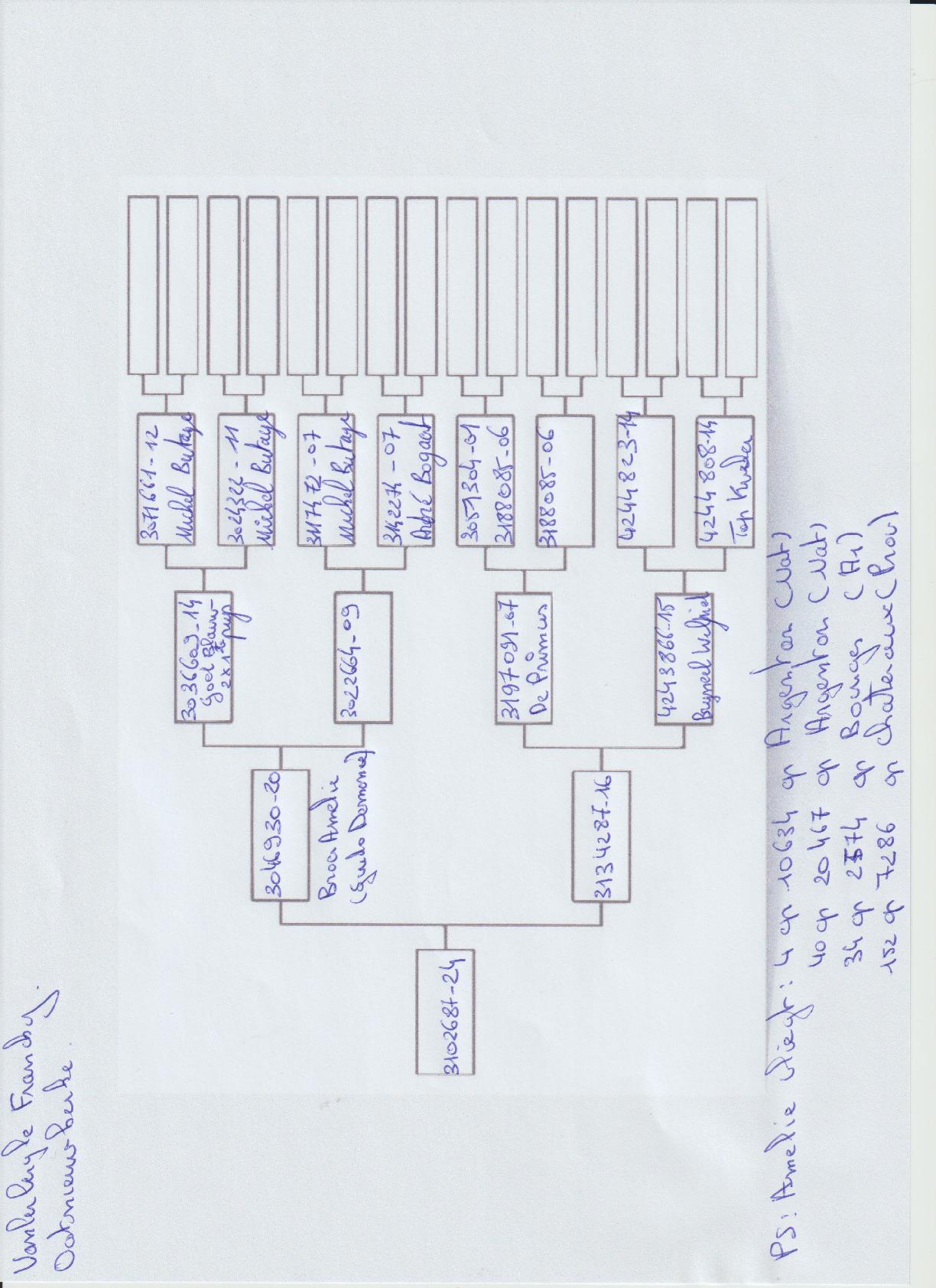 Pedigree van Vanlerberghe Franky - duivin ter plaatse 