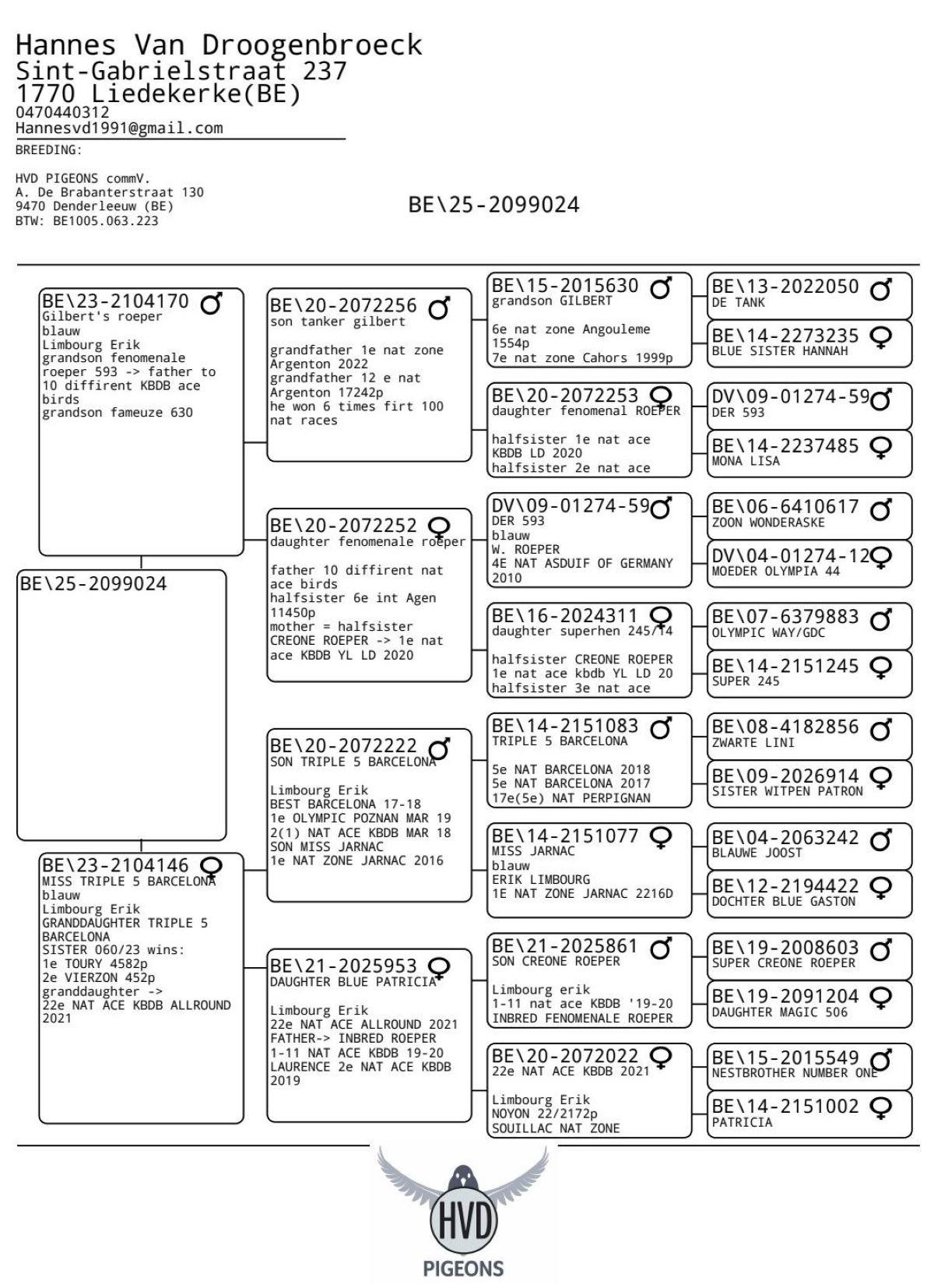 BE25-024 pedigree (1 juli & 16 juni)