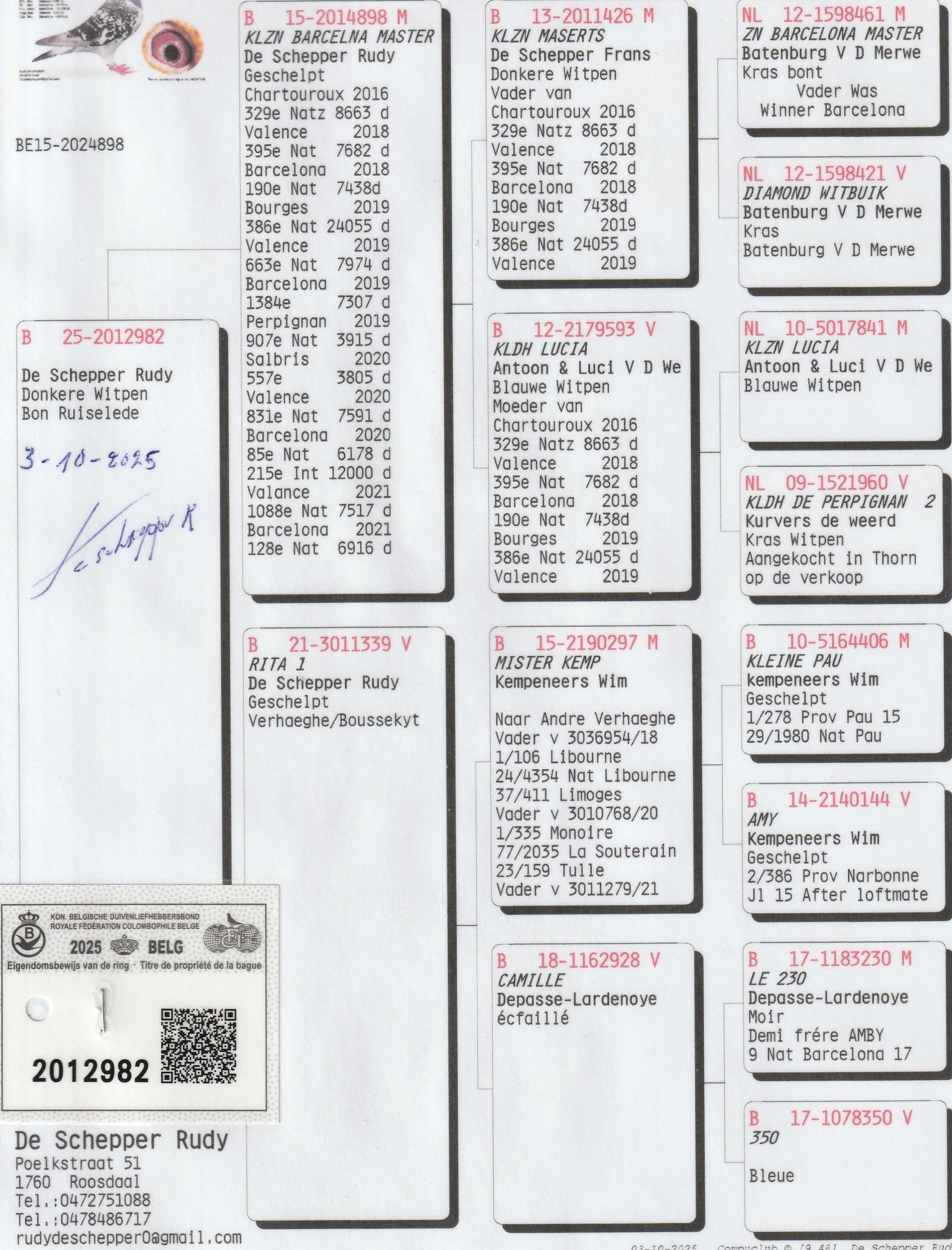 25-DE SCHEPPER RUDY 25-2012982