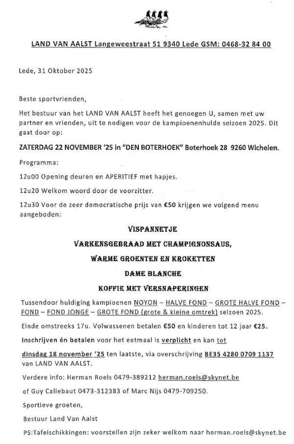 LVA 2025 Kampioenenviering 22 november