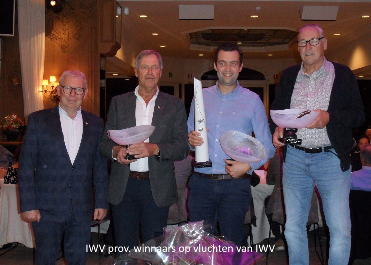 IWV prov. winnaars op vluchten van IWV