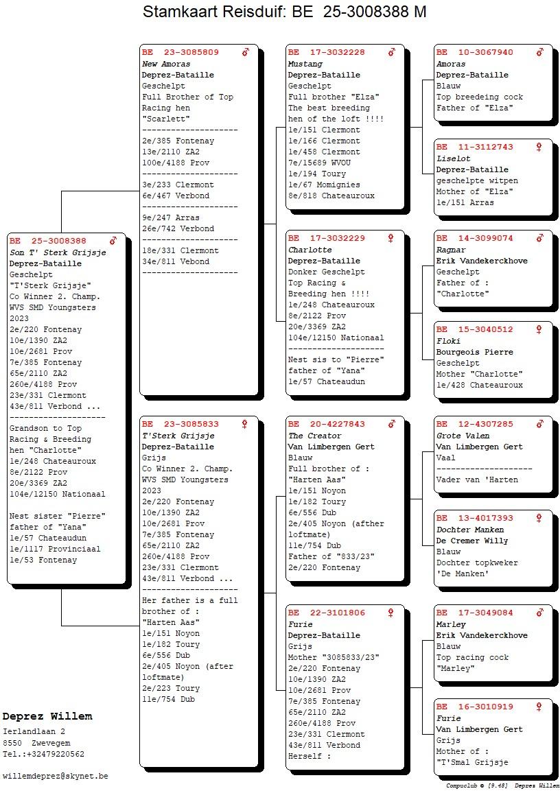 pedigree Son T' Sterk Grijsje