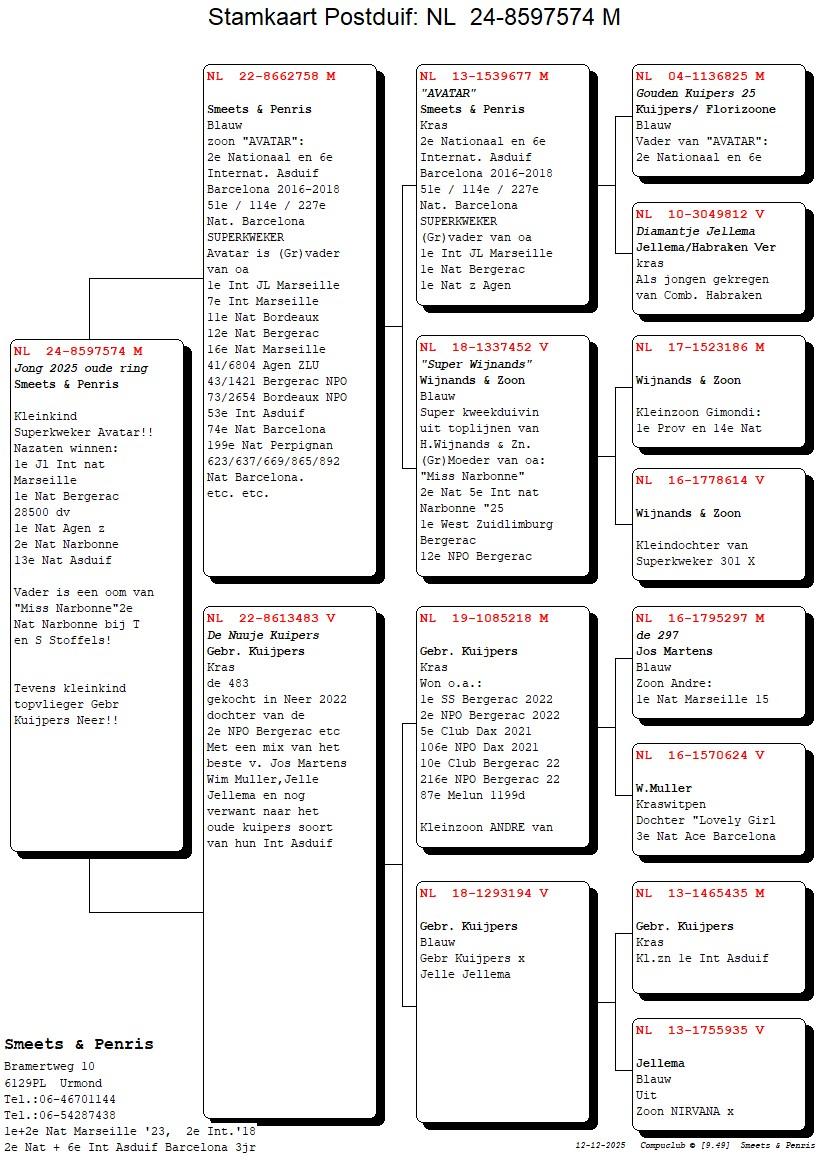 pedigree Zoon Avatar x De Nuuje Kuipers 