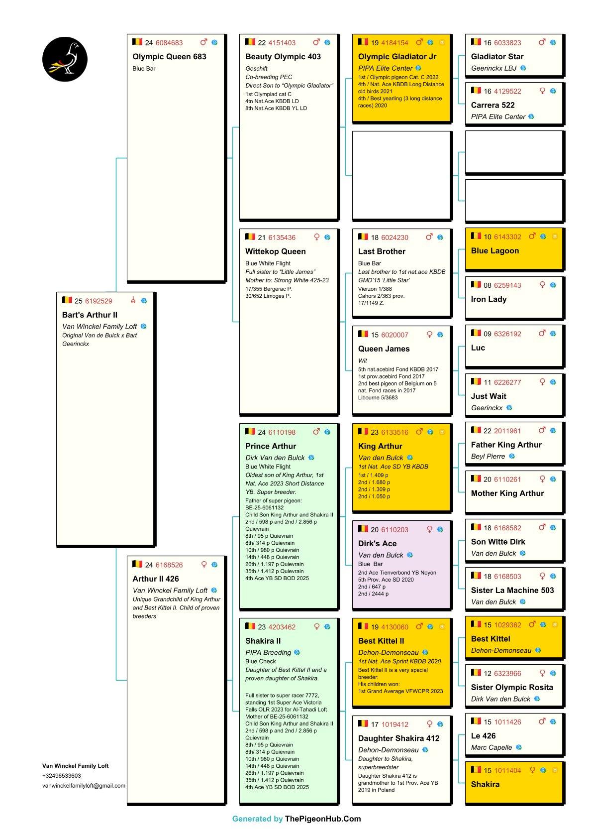 pedigree Bart’s Arthur II 