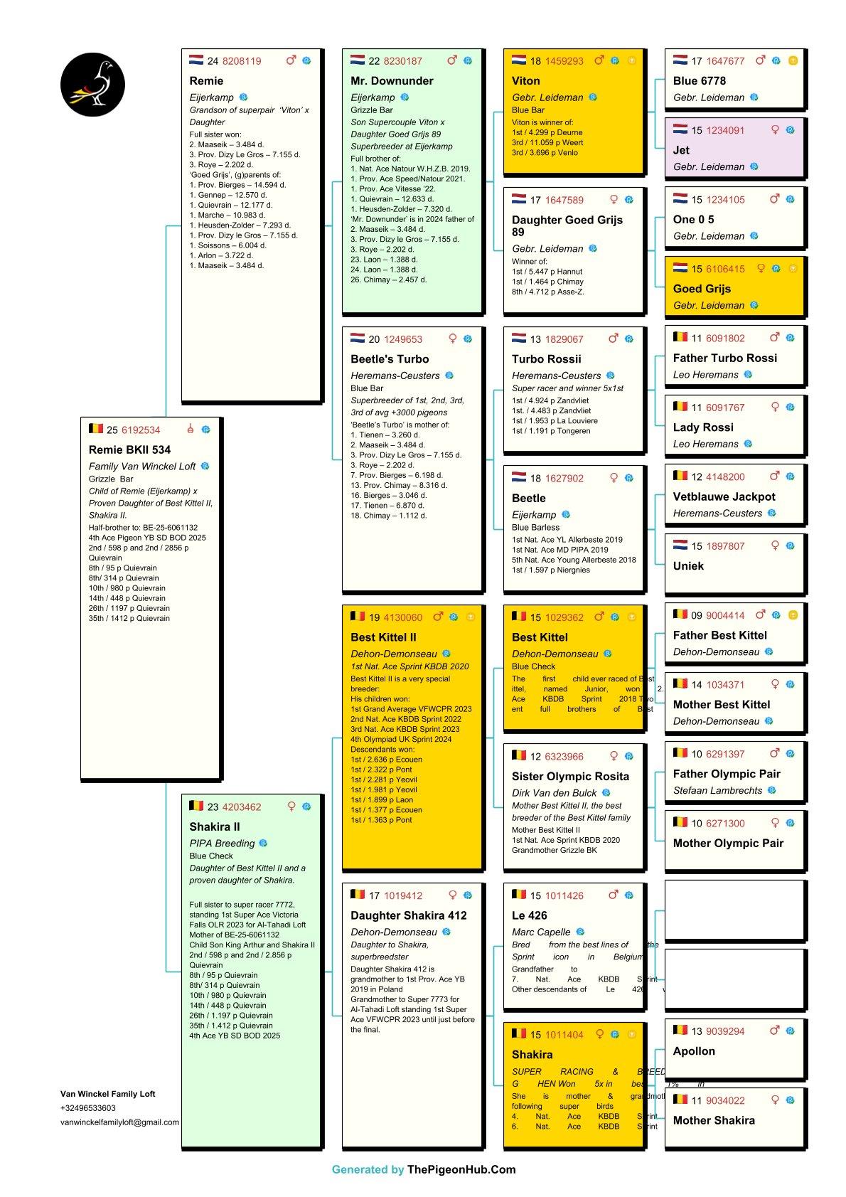 pedigree Remie BKII 534 