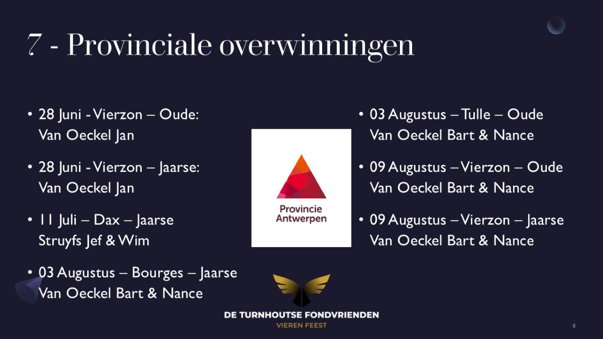 Provinciale Overwinningen 7 stuks
