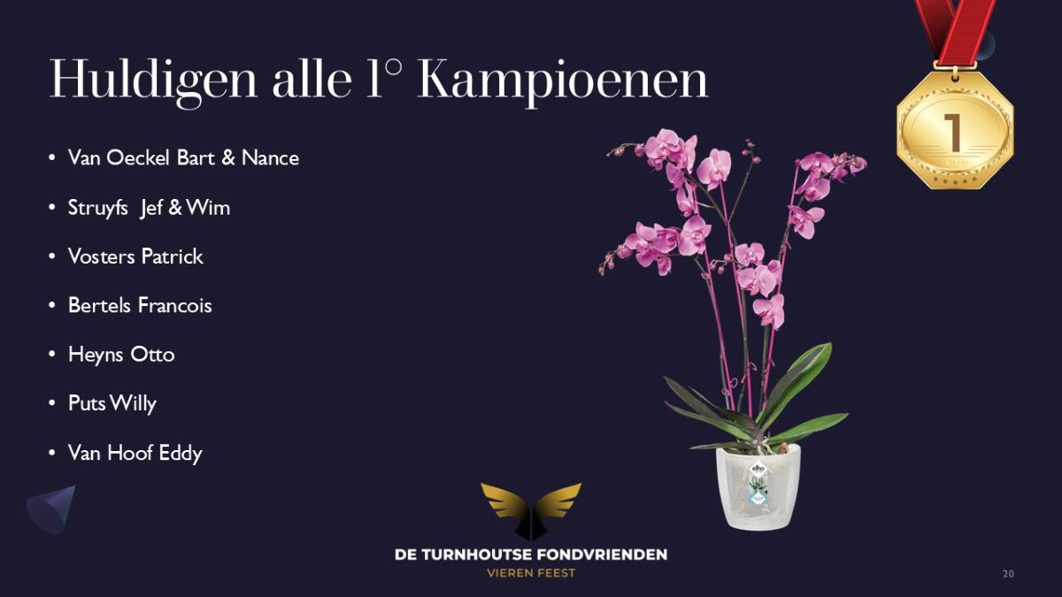 Huldiging 1ste Kampioenen