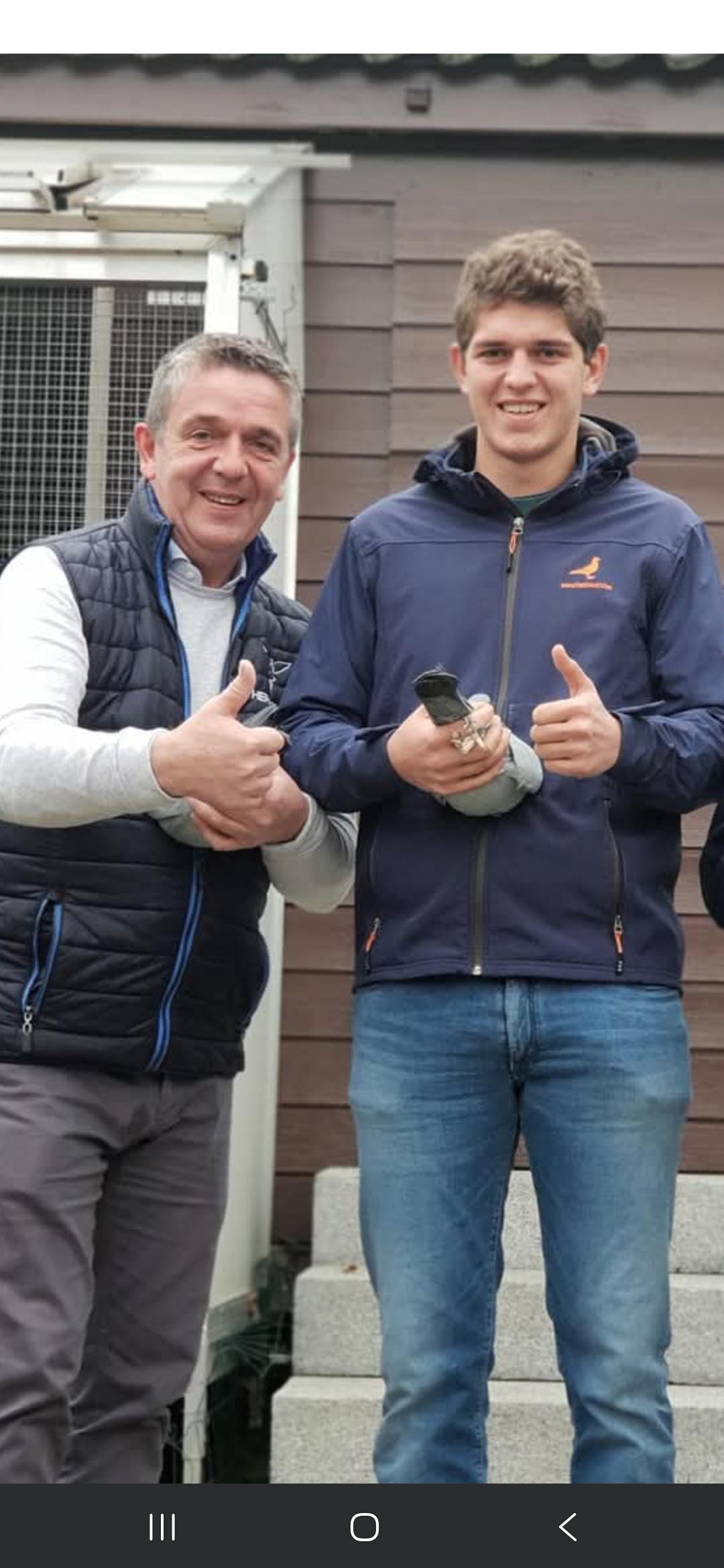 Herbots Raf en Kobe Velm Jonge duif 2026 op afspraak mei/juni