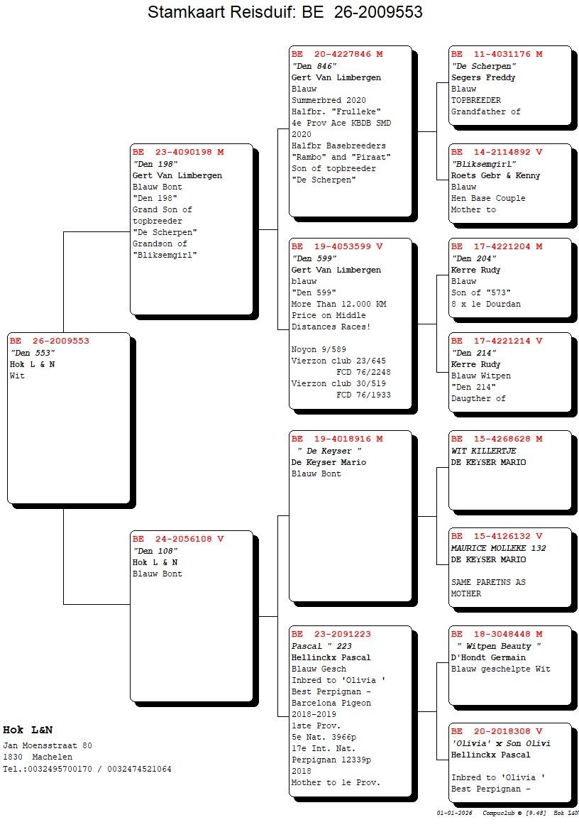 pedigree "Den 553"