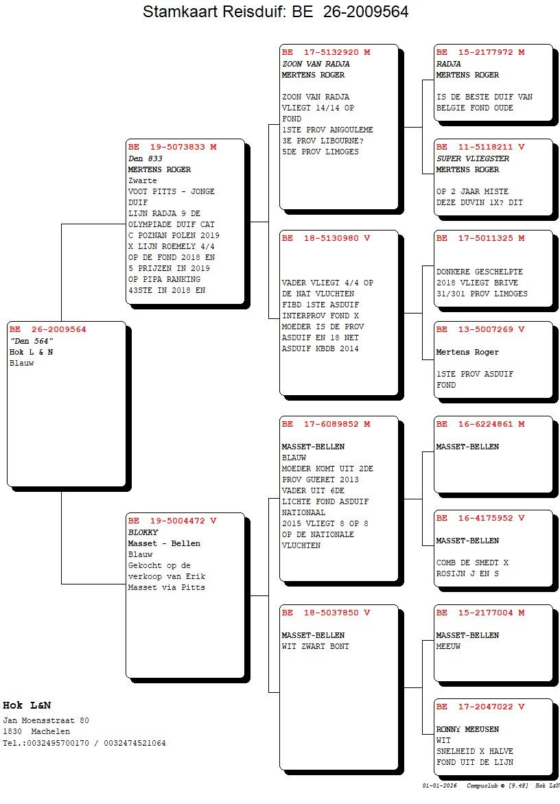 pedigree "Den 564"
