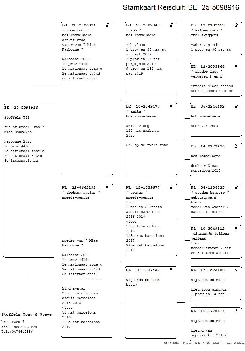 pedigree Zoon Rob x Dochter Avatar 
