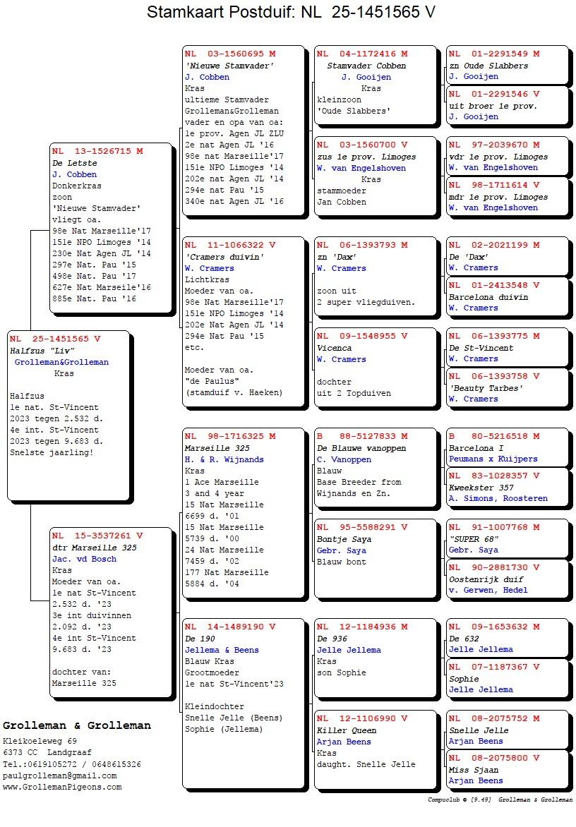 pedigree Halfzus Liv 