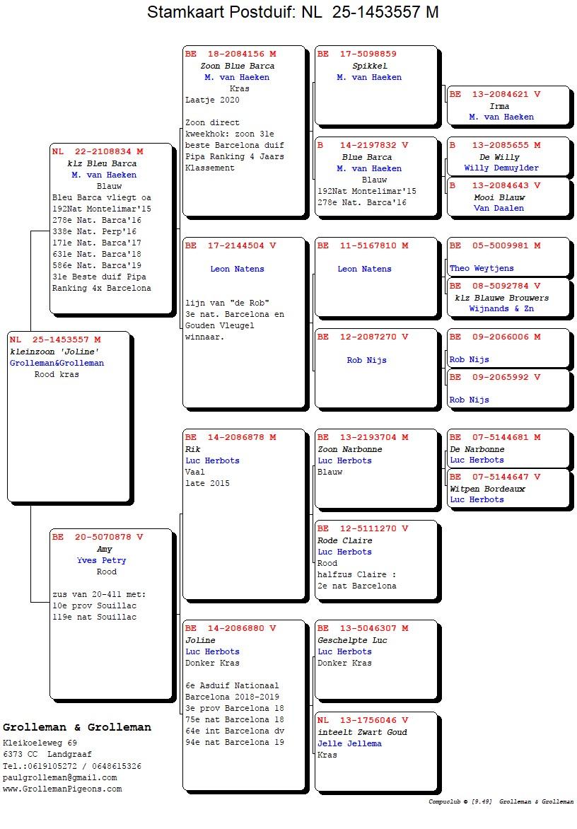 pedigree Kleinzoon Joline 