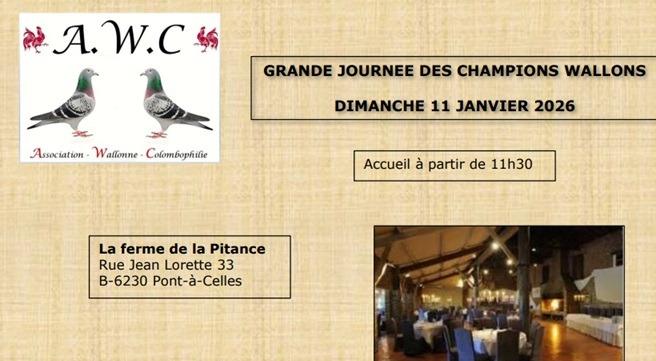 AWC-diner & Huldiging op 11 januari 2026