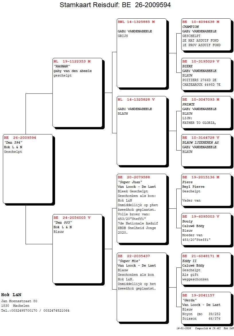 pedigree "Den 594"