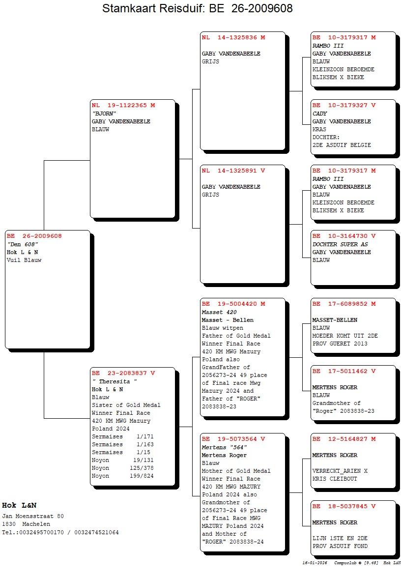 pedigree "Den 608"