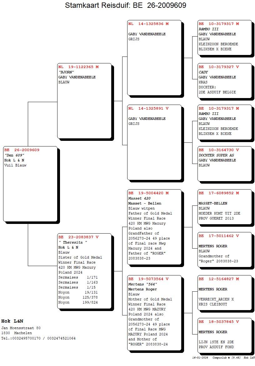 pedigree "Den 609"
