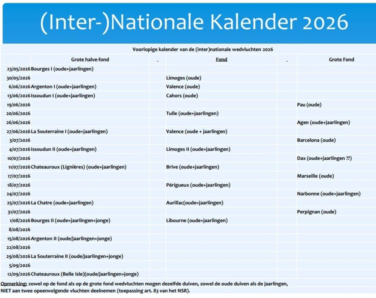 2026 InterNationale Kalender