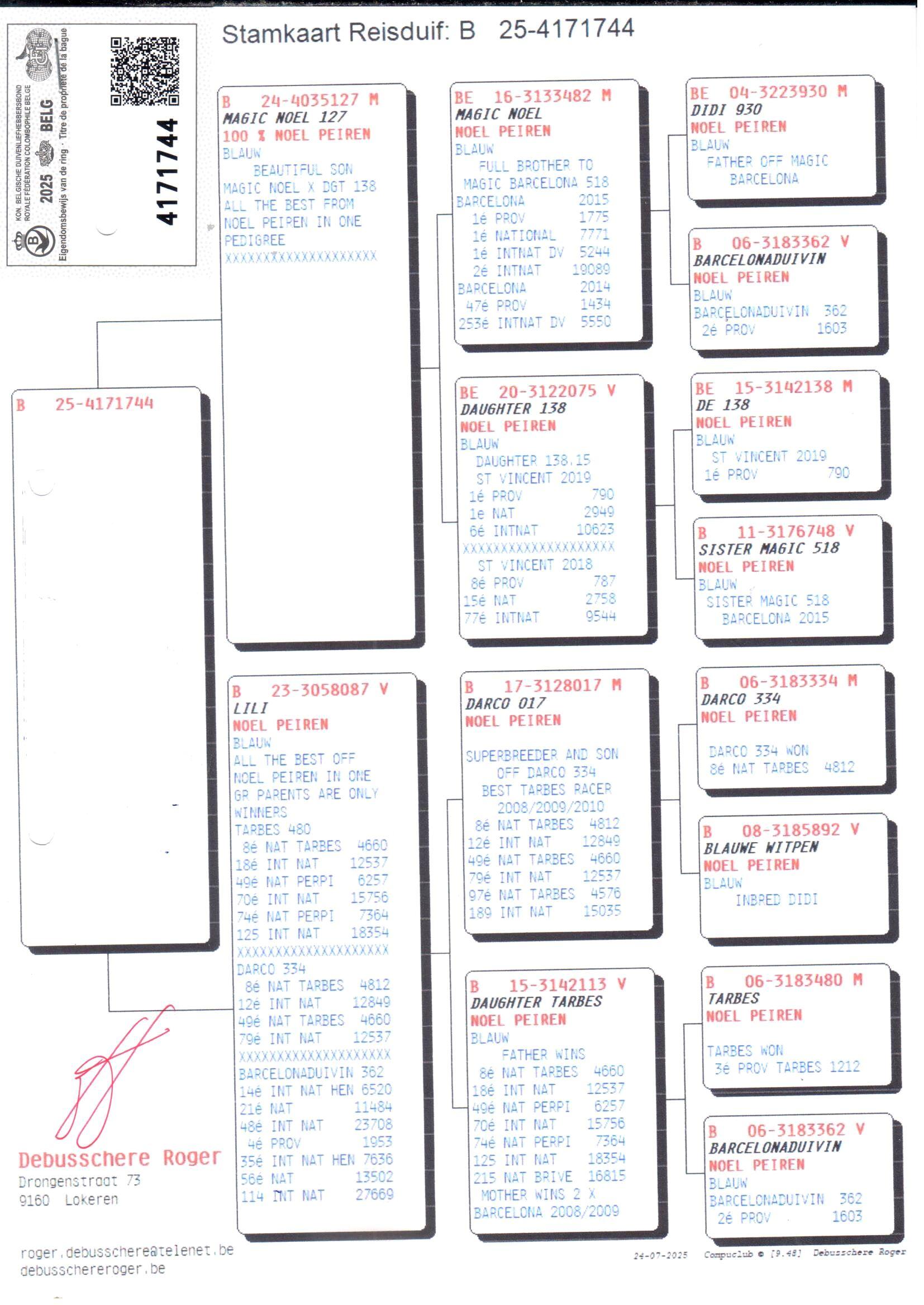 pedigree Magic Noel 127 x Lili