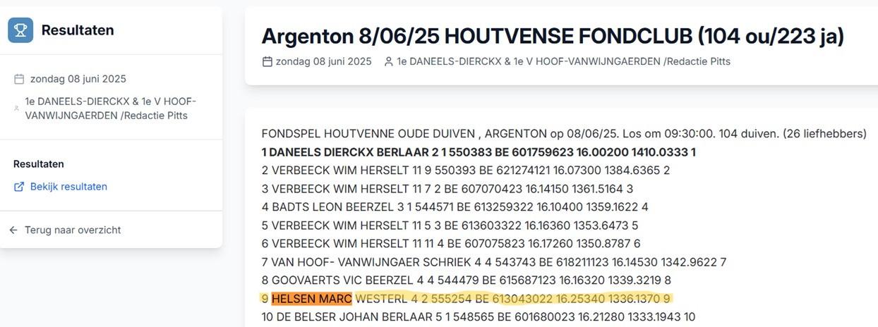 9e ARGENTON 8-06-25 HOUTVENSE FONDCLUB