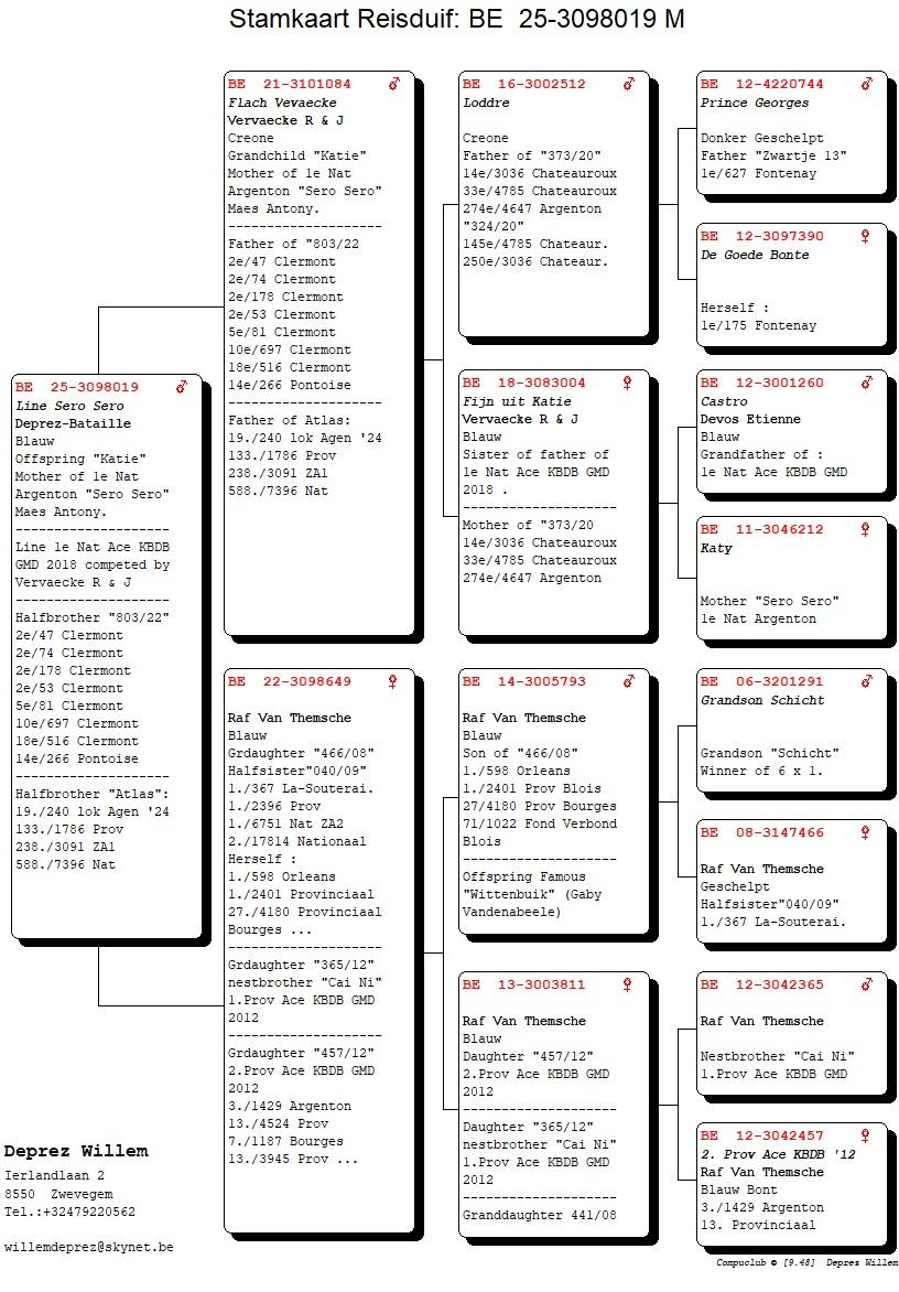 pedigree Lijn Sero Sero