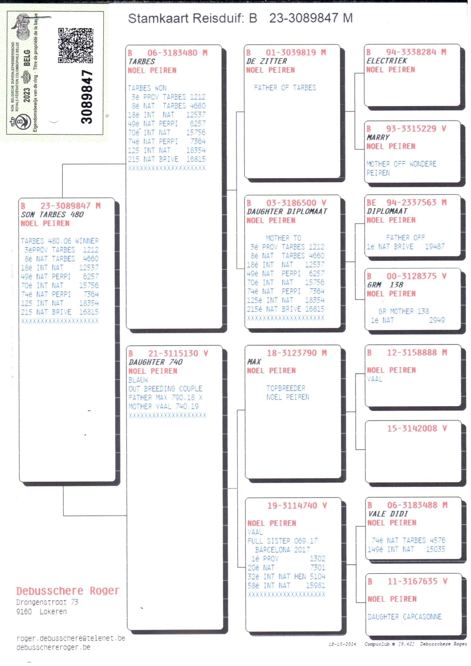 pedigree Son Tarbes 480