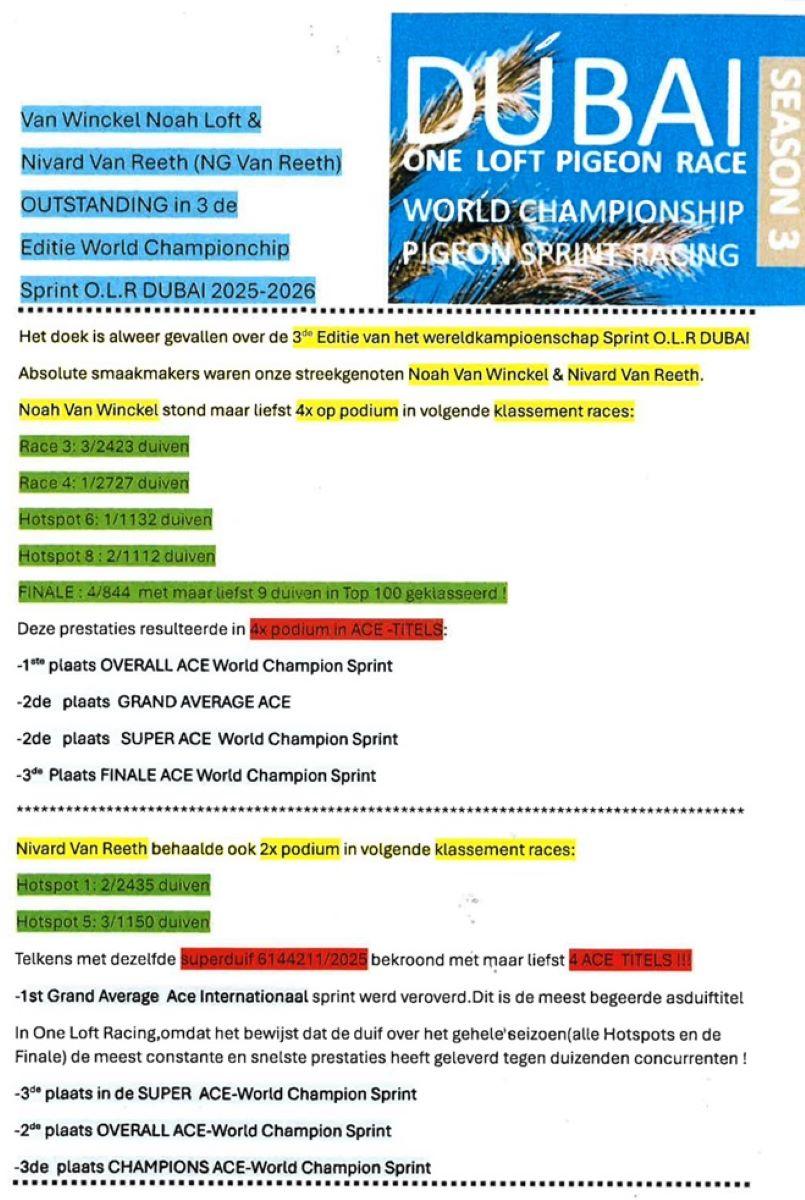 OLR DUBAI VWinckel & VReeth