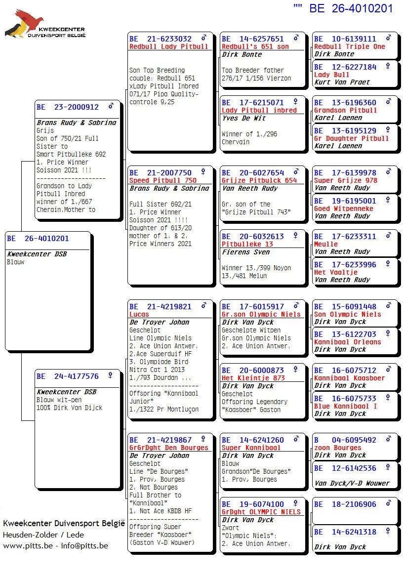 pedigree 201 - Brans x Van Dijck