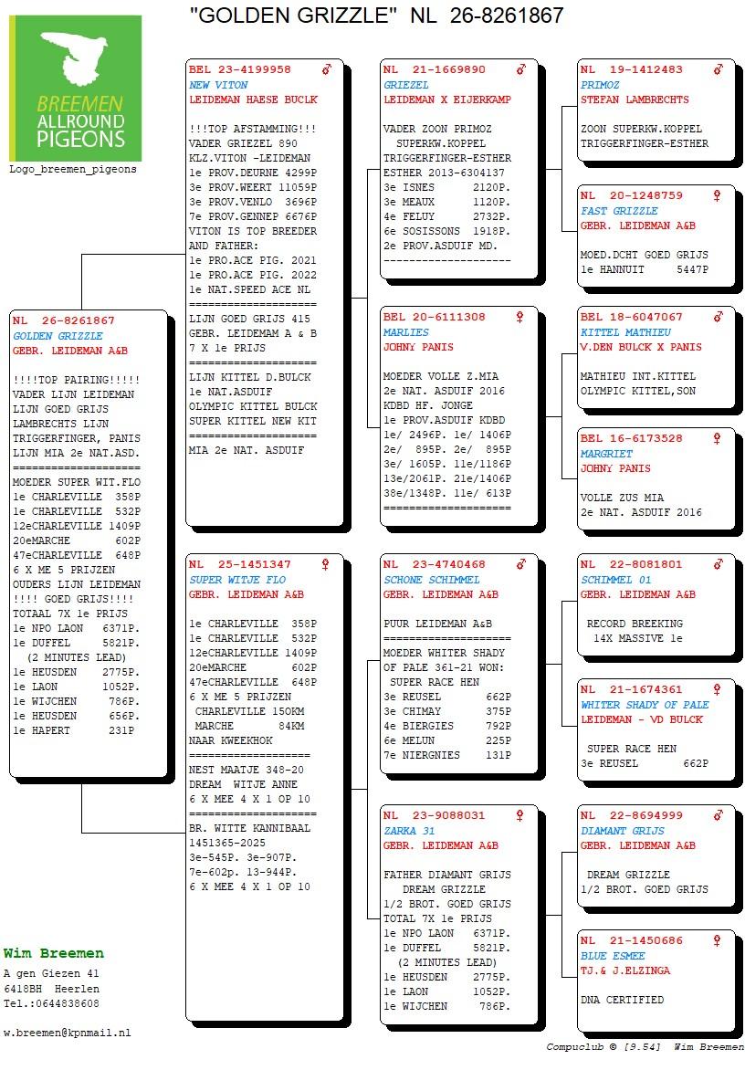 pedigree Golden Grizzle