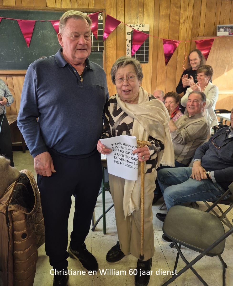 Christiane en William 60 jaar dienst
