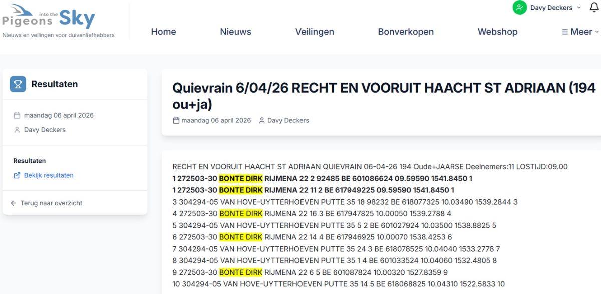 1-1e QUIEVRAIN 6-04-26 HAACHT ST ADRIAAN BONTE DIRK