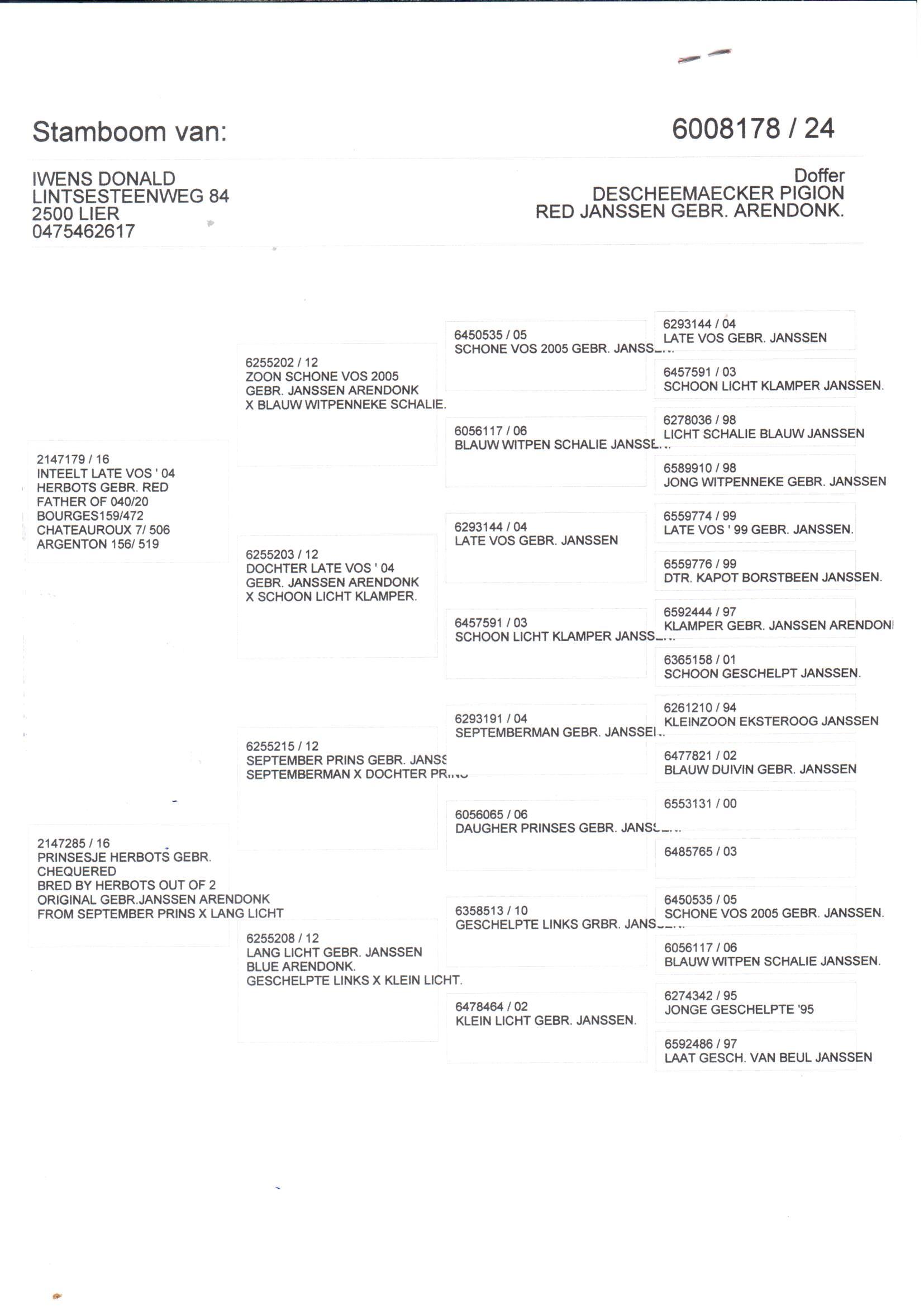 pedigree De 178