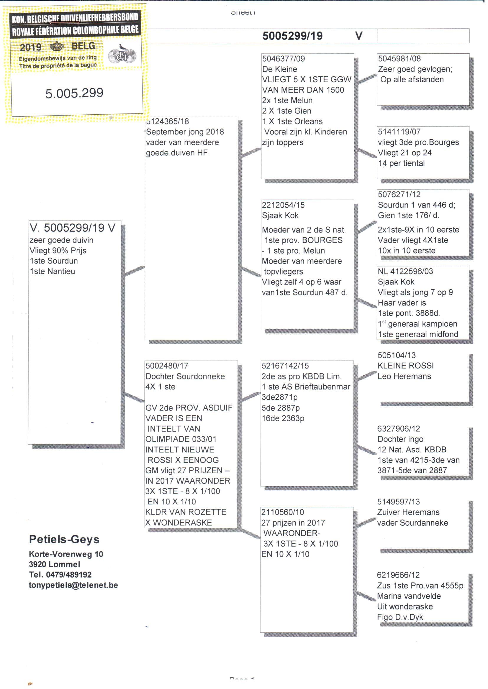 pedigree De 299