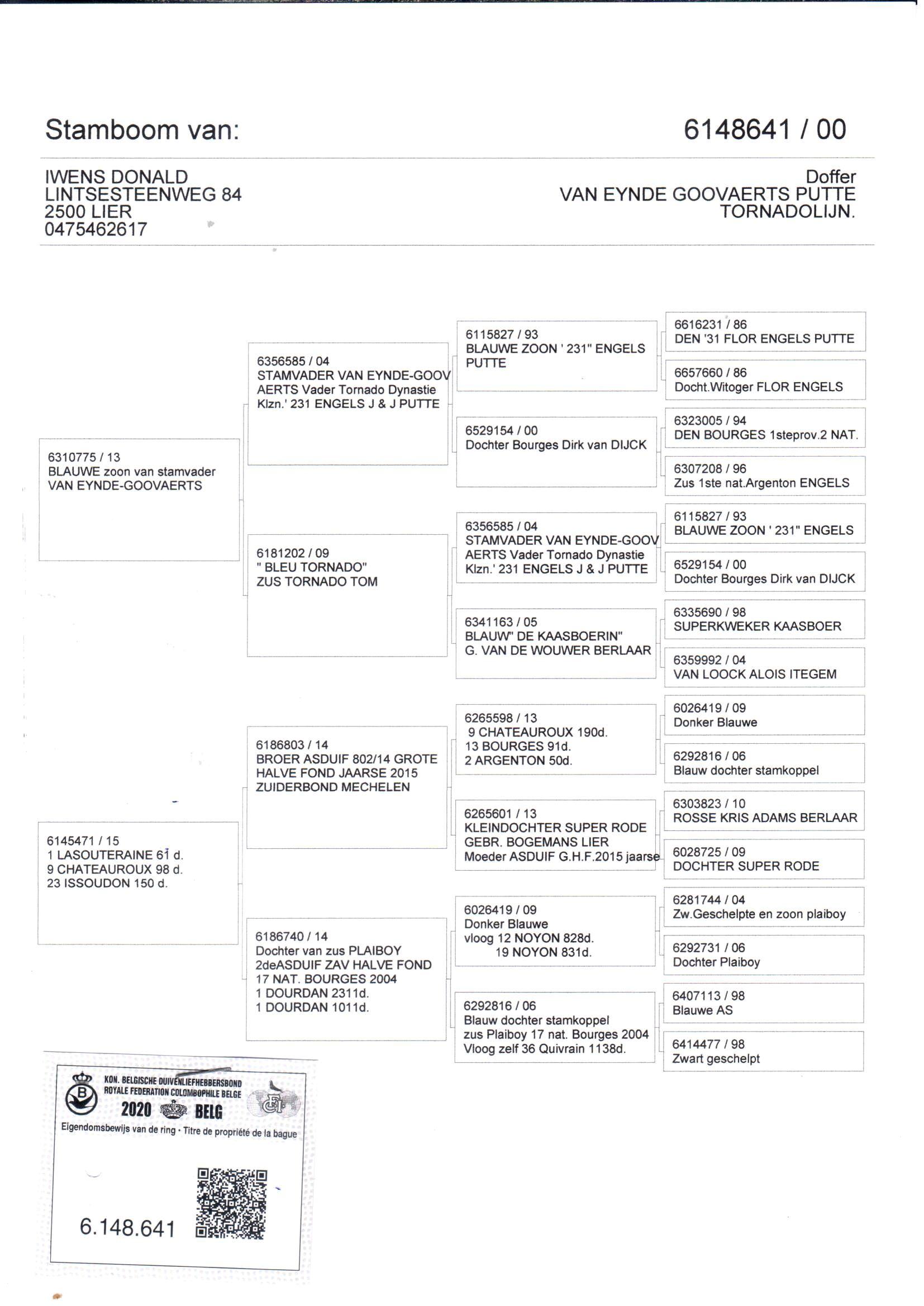 pedigree De 641