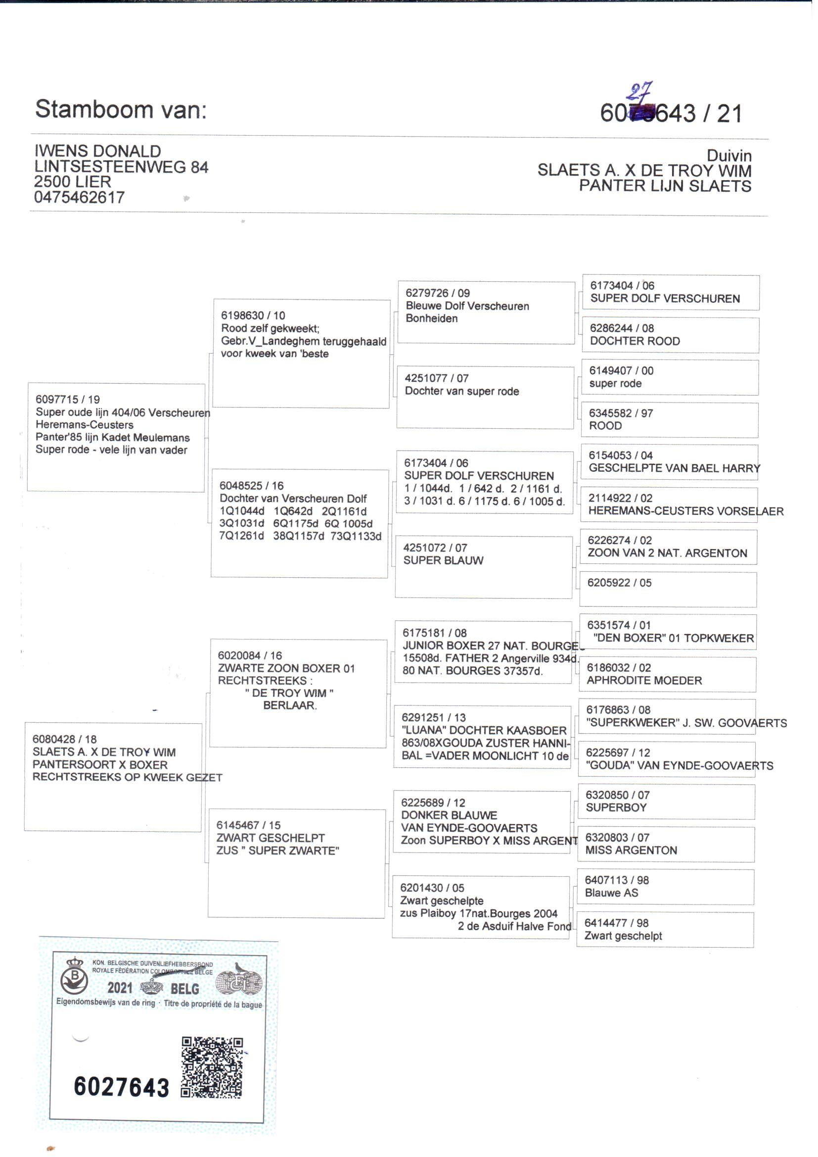 pedigree De 643