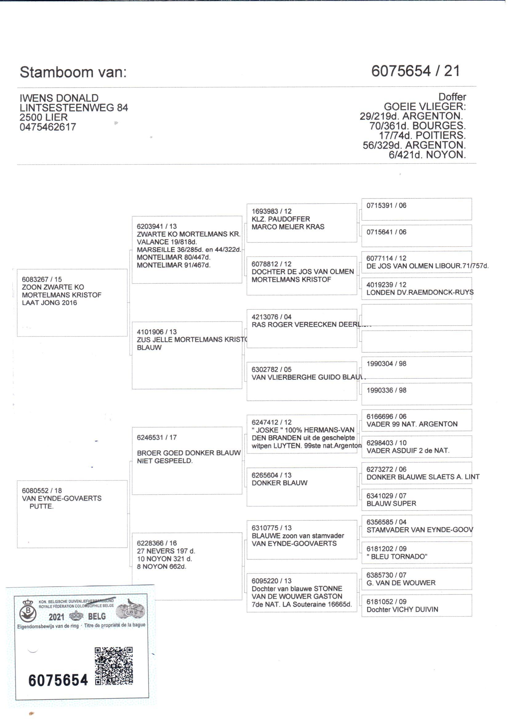 pedigree De 654