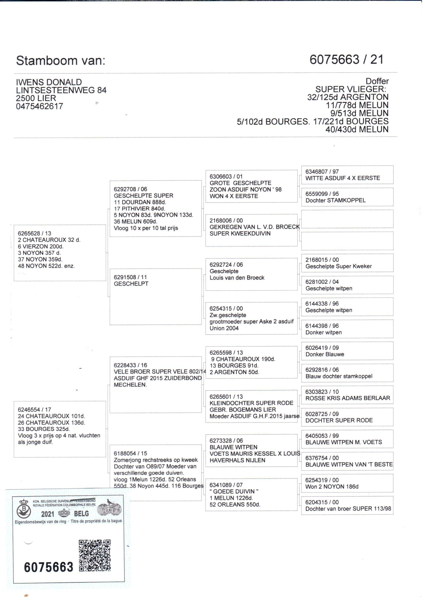 pedigree De 663
