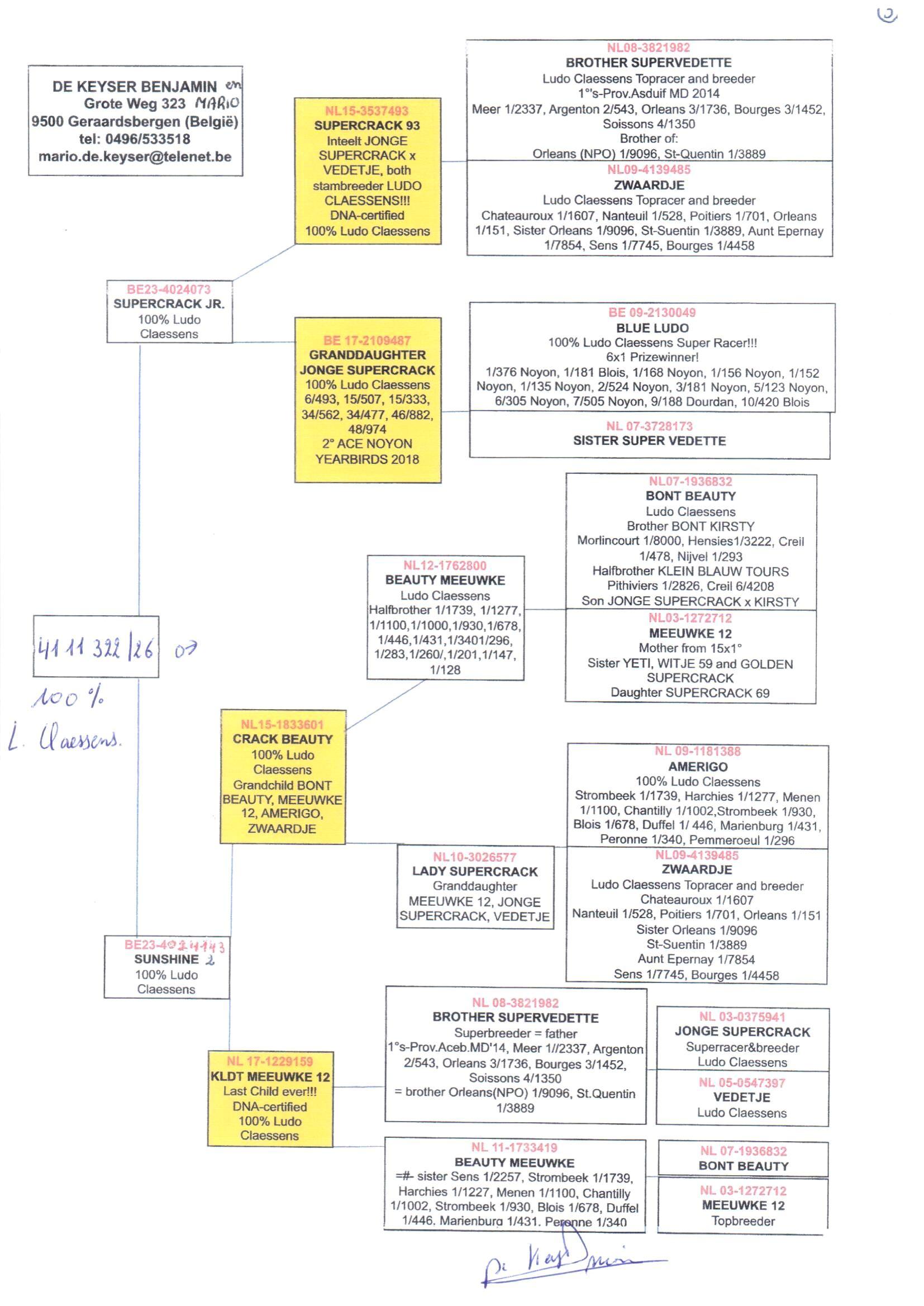 pedigree De 322