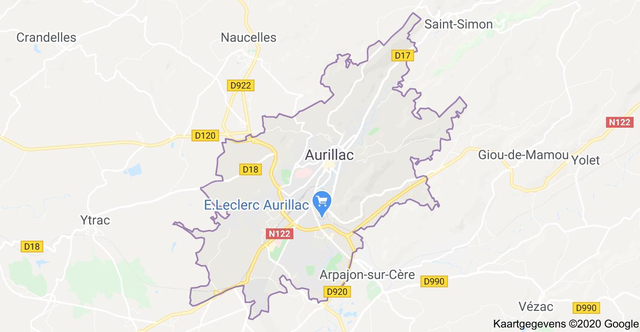 map aurillac